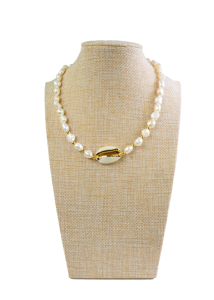 PEARL AND SHELL NECKLACE